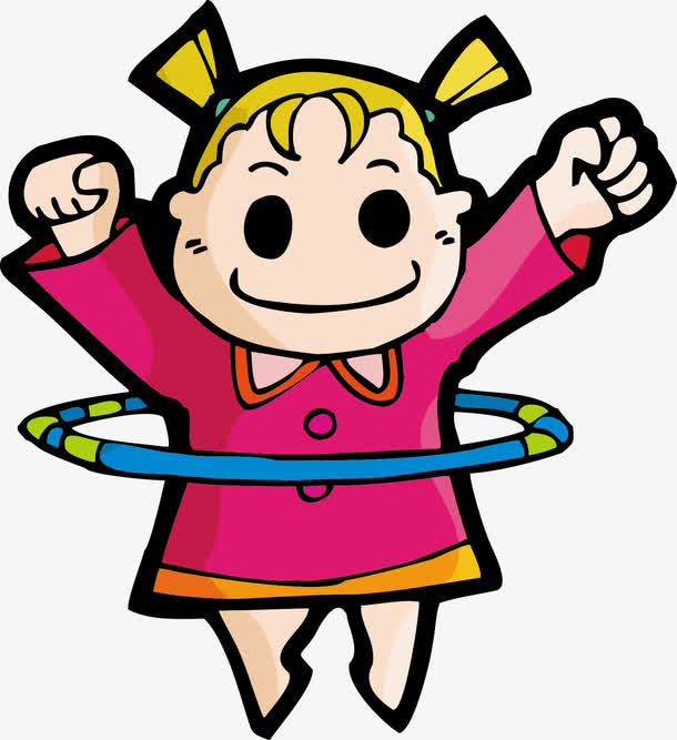 转呼啦圈的女孩