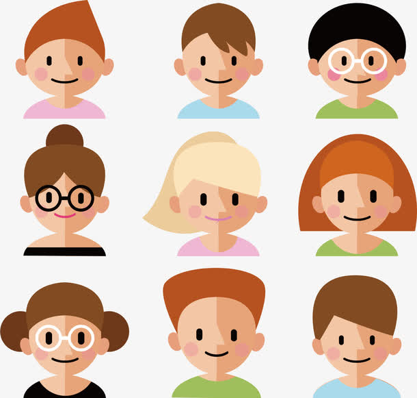 女孩头像矢量图