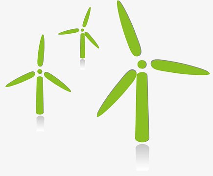 矢量小清新风力发电机png