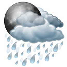 晚上雨天气