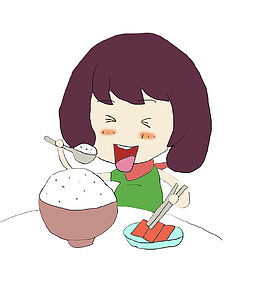 吃饭的孩子