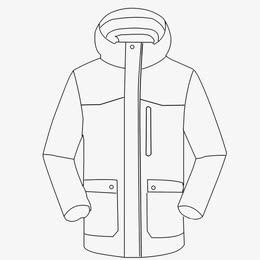 滑雪上衣线条图