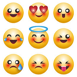 3d表情符号矢量素材