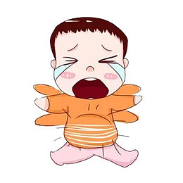 卡通哭闹厉害的宝宝