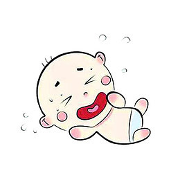 卡通哭闹的婴儿