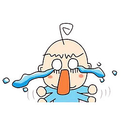 卡通大声哭闹的宝宝