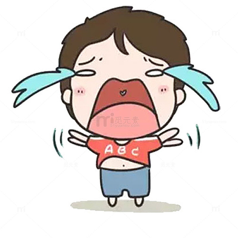 卡通大哭的宝宝