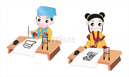 矢量唐诗三百首配图