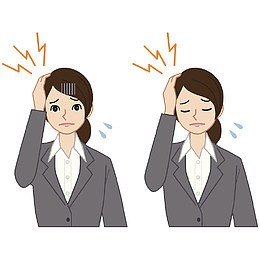 人物插图病痛出汗难受