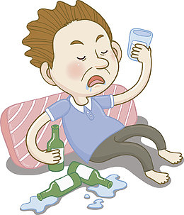 借酒消愁男人