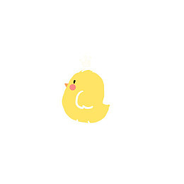 手绘卡通小黄鸭