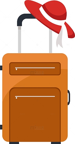 夏日度假旅行行李箱