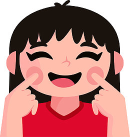 微笑表情的女孩