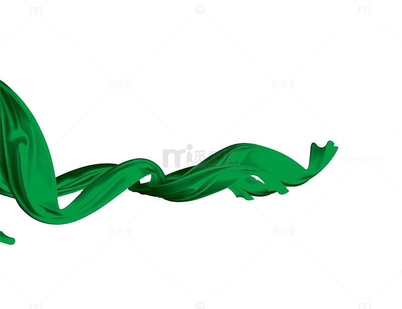 绿色飘带装饰