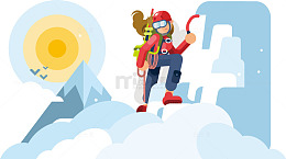 攀登雪山