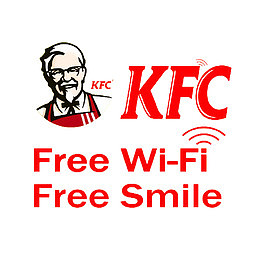 肯德基免费无线WIFI标志