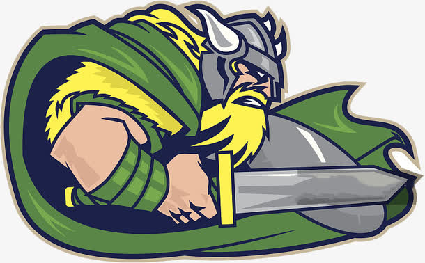 漫画形象冲锋的战士