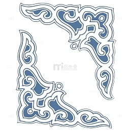 矢量边角花纹