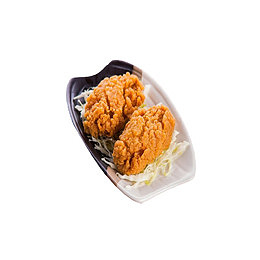 产品实物翅中炸翅两个一盘