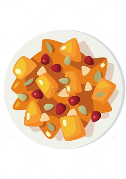 矢量卡通手绘菜肴