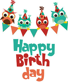 矢量拉旗上的小鸟