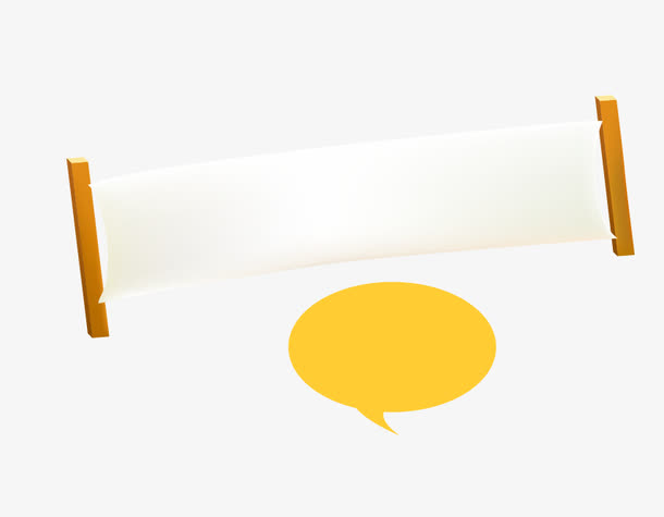 对话框拉旗矢量素材