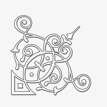 西式边角花纹