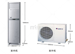 设计素材白色格力空调