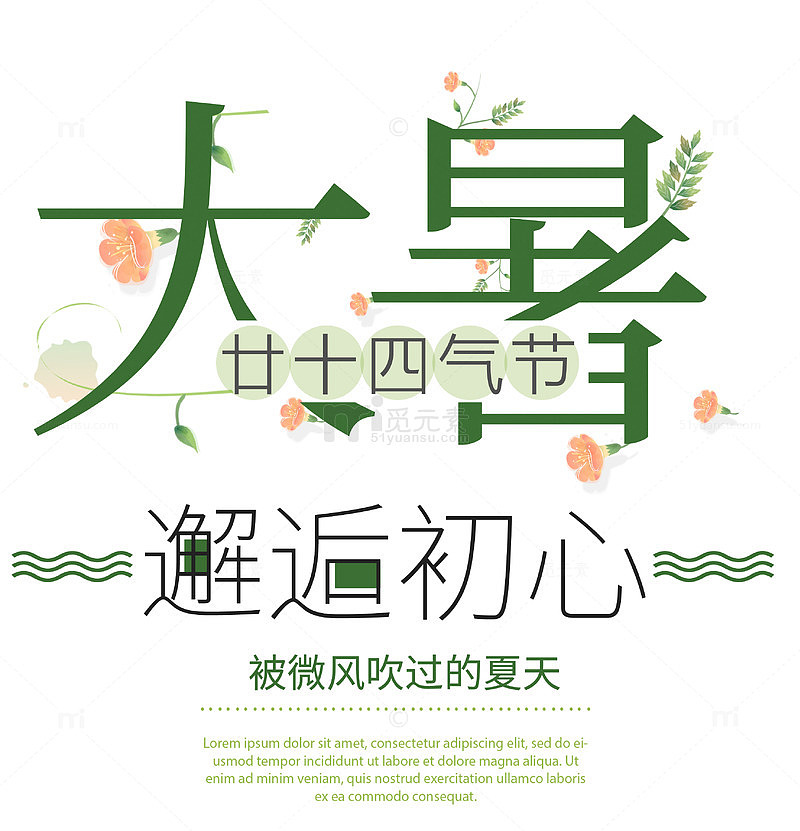 大暑文字