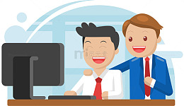 矢量手绘办公室同事