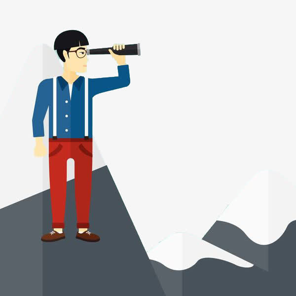 关键词 : 看,眺望,看向远方,远望,观看,观赏,从高处向远望,俯望,卡通