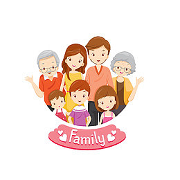卡通全家福