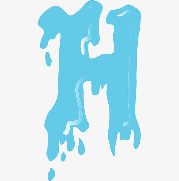 蓝色水滴字母H