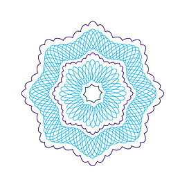 蓝色线条花纹