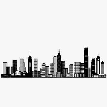 地标建筑png香港建筑群剪影png香港建筑aijpg手绘香港旅游psdjpg香港