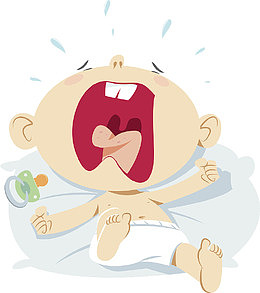 宝宝生病痛苦哇哇哭