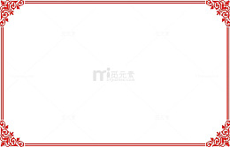 红色古典欧式边框装饰素材