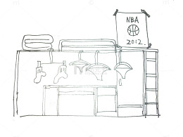 学生宿舍简笔画