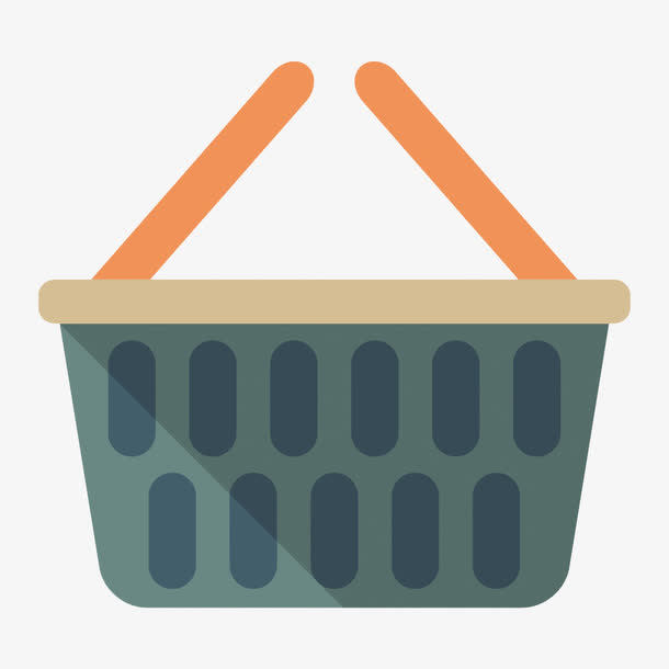 矢量扁平购物篮素材