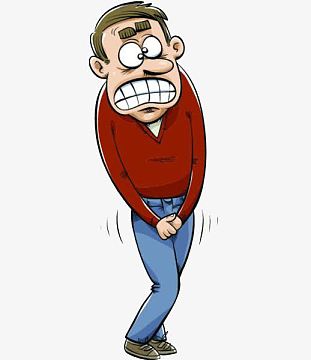 快要憋不住的男士