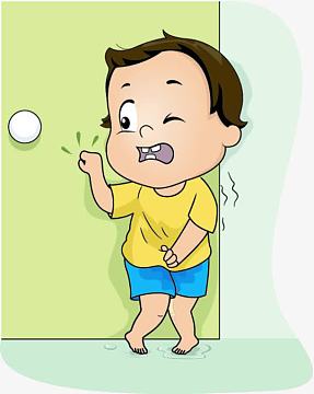 尿急敲门的小孩