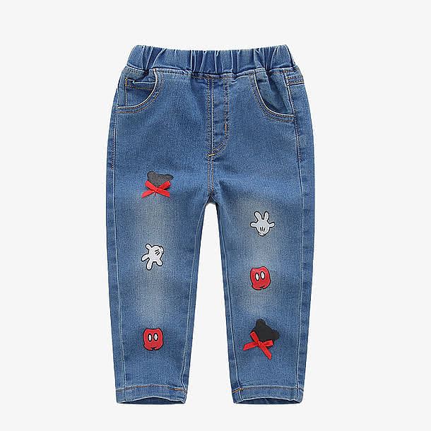 产品实物,女宝宝牛仔裤,婴儿外裤,儿童秋装,小童长裤,女童裤子,动童