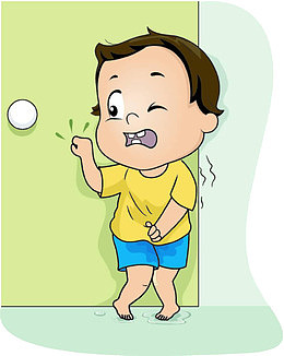 尿急敲门的小孩