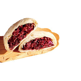 产品实物酥皮玫瑰鲜花饼