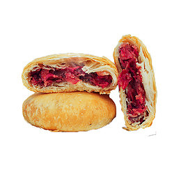产品实物好吃玫瑰鲜花饼