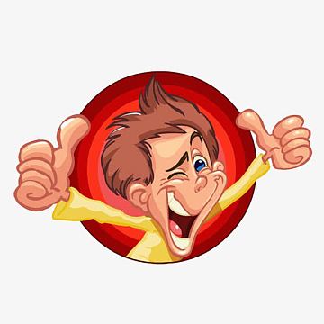 窃喜的卡通小哥