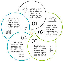 简单半圆形图表矢量