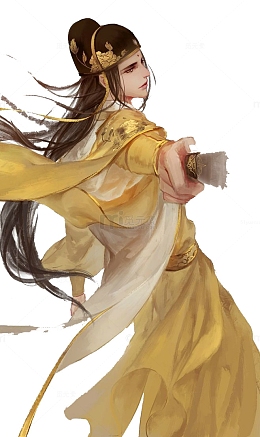拿着折扇的君王