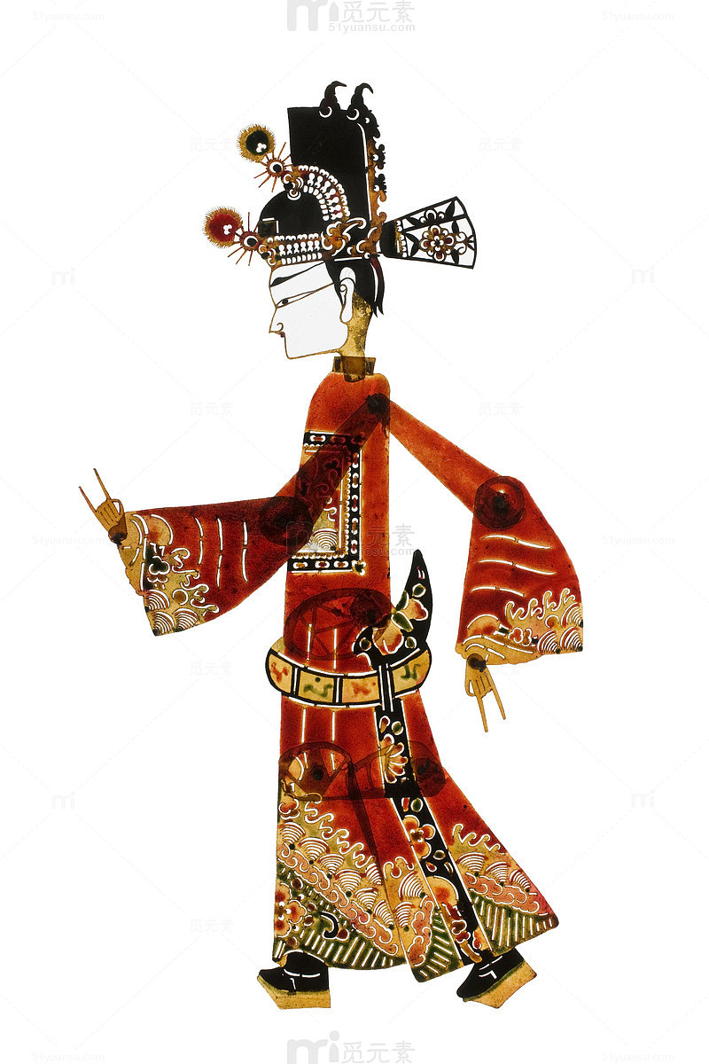 剪纸皮影皇帝