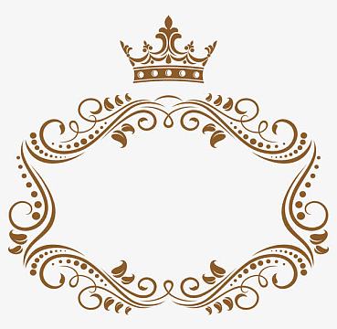 欧式花纹皇冠边框矢量